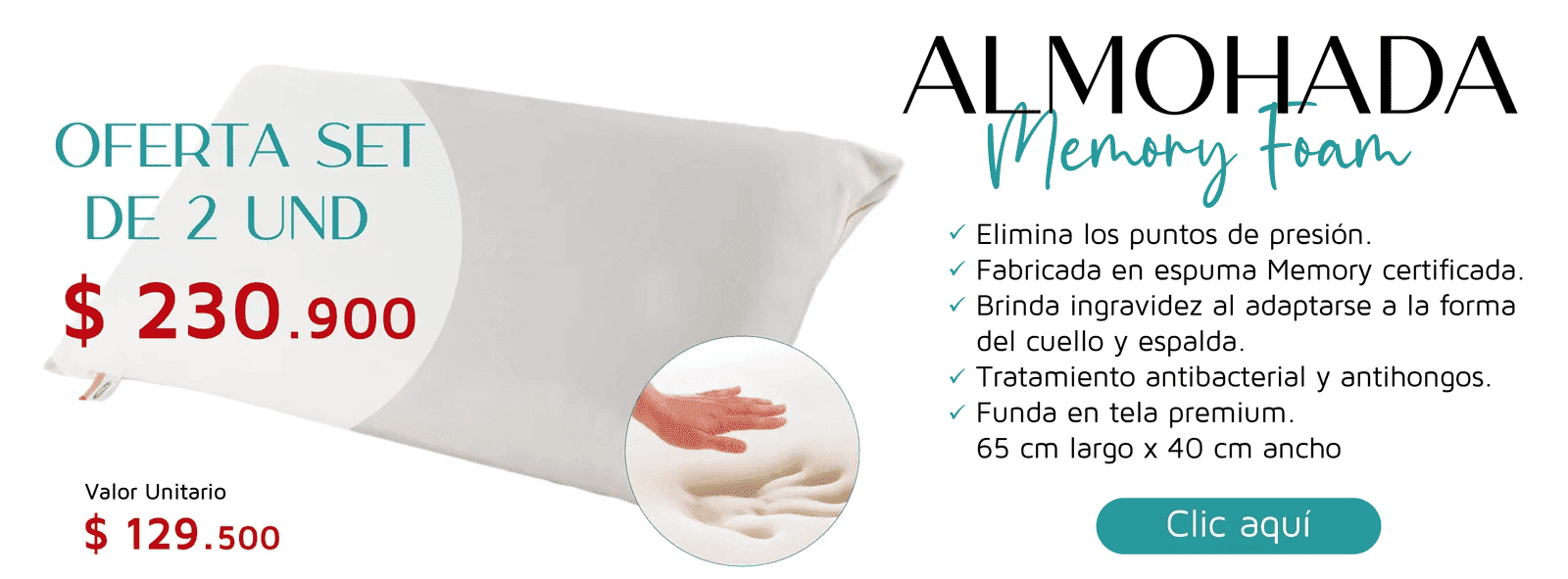 Muebles Concepto G | Promoción Almohada Memory Foam
